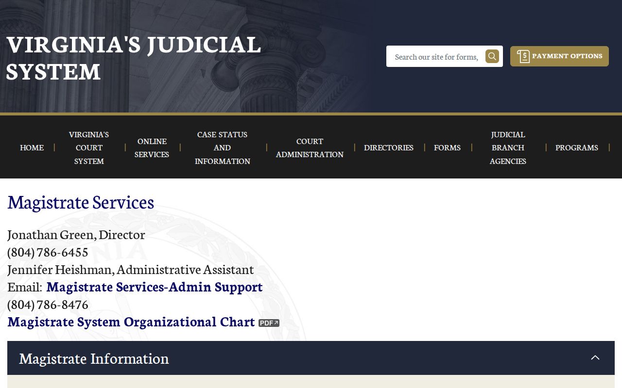 Fluvanna County bench warrants, magistrate warrant and bail services
